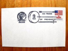 Card From USA Flag Special Cancel, Lincoln (on The Back Side) - Cartas & Documentos