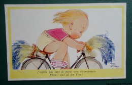 CPA Illustrateur: Mabel Lucie ATTWELL- "J´espere Que Tant De Peine Sera Recompensée" - " Phew ! And All For You" ~~ Vélo - Attwell, M. L.