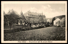 ALTE POSTKARTE PRÜM TIERGARTENSTRASSE MIT ST. JOSEPHS KLOSTER Couvent Cpa Postcard AK Ansichtskarte - Prüm