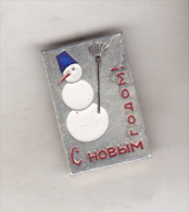 USSR Russia Old  Pin Badge - Christmas Badge - Kerstmis