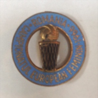 Badge (Pin) ZN000311 - Basketball Romania 10th Regional Women European Championship FIBA 1966 - Pallacanestro