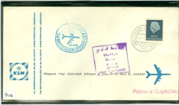 KLM VLUCHT 1e VLUCHT 1960 AMSTERDAM NAAR JEDDAH   (8146) - Posta Aerea