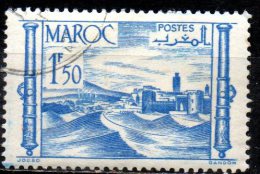 FRENCH MOROCCO 1947 Coastal Fortress - 1f.50 - Blue  FU - Used Stamps