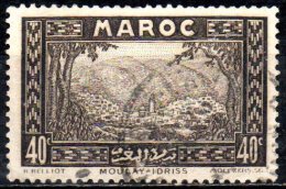 FRENCH MOROCCO 1933 Moulay Idriss - 40c. - Sepia  FU - Usati