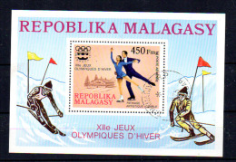 Madagascar 1975, Jeux Olympiques D’Innsbruck, 6 X  Bf 8 Oblitéré - Hiver 1976: Innsbruck