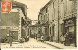 CPA  LANGON, Rue St Gervais, Le Jour Ed La Fête Fédérale Des Patronages Catholiques  9014 - Langon