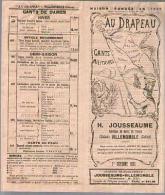 Pub Publicité H. Jousseaume Villemomble " Au Drapeau " Fabrique De Gants De Tissus Dame & Militaire Tarif - Vestiario & Tessile