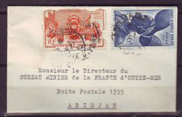 FRANCE LETTRE AFRIQUE OCCIDENTALE  AOF COTE IVOIRE ABIDJAN COLONIE FRANCAISE - Covers & Documents