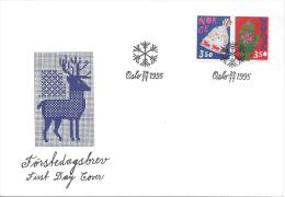 Timbres De Noël 24 11 1195 Bonnet Gant Moule Flocon - FDC