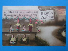 Carte Enfants Au Bazar Des Familles Bébés à Vendre ...... - Humorous Cards