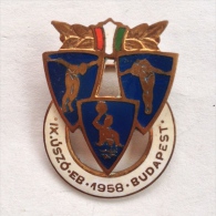 Badge / Pin ZN000330 - Swimming / Diving / Water Polo Hungary Budapest European Aquatics Championships 1958 - Natation