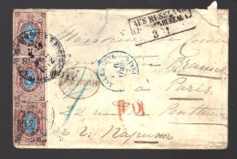 RUSSIE 1872 Lettre En PD Pour La France Avec Ses Cachets D'entrée - Briefe U. Dokumente