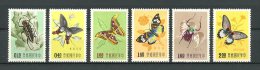 FORMOSE TAIWAN 1958 N° 249/254 ** Neufs = MNH Superbes Papillons Insectes Butterflies Faune Fauna - Unused Stamps