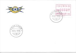 Reykjavik 19 11 1993 Vignette D'affranchissement - FDC