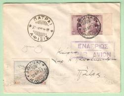 Aero Espresso Italiana (AEI) - Atene-Patrasso (22.8.1929) - Siglata Longhi - Storia Postale (Posta Aerea)