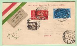 Aero Espresso Italiana (AEI) - Brindisi - (Atene) - Syra - Primo Volo  (1.5.1930) - Siglata Longhi - Storia Postale (Posta Aerea)