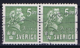 Sweden: 1940  Mi Nr 277 Pair   Facit 324 - Used Stamps