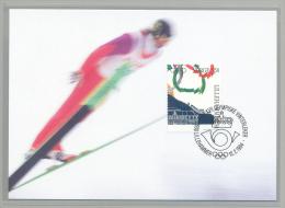 Norway - Olympic Games Lillehammer 1994 Maximum Card - 12.02.1994 - Ski Jumping - Olympic Stamp - Winter 1994: Lillehammer