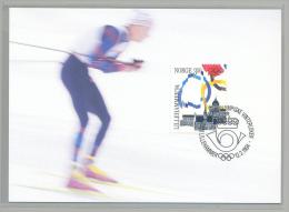 Norway - Olympic Games Lillehammer 1994 Maximum Card - 12.02.1994 - Cross Country Skiing - Olympic Stamp - Invierno 1994: Lillehammer