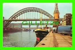 NEWCASTLE-UPON-TYNE, UK - THREE BRIDGES  - ANIMATED SHIP, PENTLAND FIRTH, OLS TRUCKS - - Newcastle-upon-Tyne
