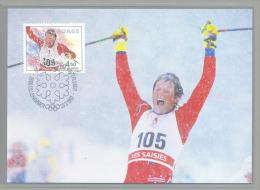 Norway - Olympic Games Lillehammer 1994 Maximum Card - Vegard Ulvang - 1992 Albertville Champion - Invierno 1994: Lillehammer