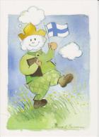 Finland Postcard Summer Greetings 4/2011 - Read - Book - Finnish Flag * * - Entiers Postaux