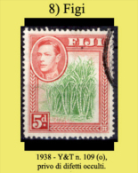 Figi-008 (1938 - Y&T N. 109 (o), Privo Di Difetti Occulti) - Fidji (...-1970)