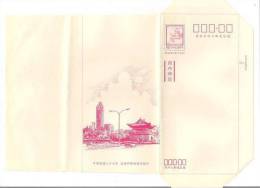 Taiwan 1998 Taiwan Pre-stamp Domestic Letter Sheet Bird Flower Taxi Car Architecture Relic Postal Stationary - Cartas & Documentos