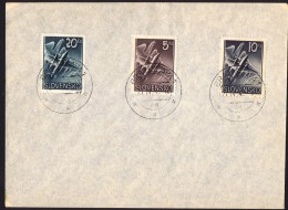 1942  Enveloppe Souvenir Non Adressée 3 Timbres De Poste Aérienne - Briefe U. Dokumente