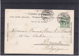 Suisse - Carte Postale De 1904 - Imprimé - Oblitération - Ambulant N° 6 - Vue De Visp - Cartas & Documentos