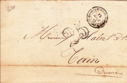 1853 - LETTRE Du CORPS EXPEDITIONNAIRE D'ITALIE (2° DIVISION) Avec TAXE TAMPON De 25 De ROME Pour TAIN (DROME) - Sellos De La Armada (antes De 1900)