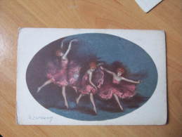 A1   CARTE POSTALE  ILLUSTRATION ILLUSTRATEUR  ZANDRINO   ITALIE ITALIANA DANSE BALLET DE FEMME - Zandrino