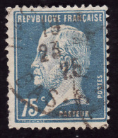 FRANCE  1926-  Y&T 177  - Pasteur 75 C Bleu  - Oblitéré - 3° Choix - 1922-26 Pasteur