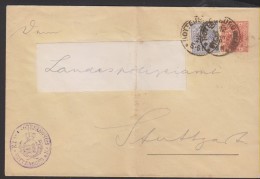 Wuerttemberg,Nr.253 Als Mif Auf Gefalteter Ganzsache,gep.Winkler (3850) - Cartas & Documentos