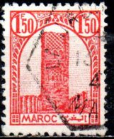 FRENCH MOROCCO 1943 Tower Of Hassan  - 1f.50 - Red  FU - Usati