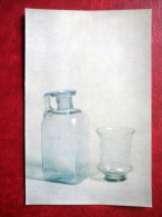 Bottle And Beaker With Engraved Bands , Eastern Mediterra , 1st Century AD - Antique Glass - 1974 - Russia USSR - Unused - Sonstige & Ohne Zuordnung