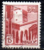 FRENCH MOROCCO 1955 Chella Minaret - 15f. - Lake  FU - Used Stamps