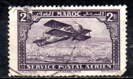 FRENCH MOROCCO 1922 Air - Breguet 14T Biplane Over Casablanca  - 2f. - Violet   FU DAMAGED CHEAP PRICE - Luftpost