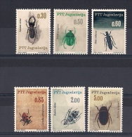Yougoslavie 1966 YT-1051/56 - Mi 1158/63 **   Insectes - Neufs