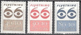 DENMARK  # 40+10, 50+10, 80+10 ØRE** FROM YEAR 1966 (F) - Unused Stamps