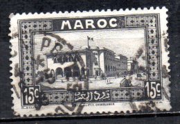 FRENCH MOROCCO 1933 GPO Casablanca - 15c. - Black   FU - Usati