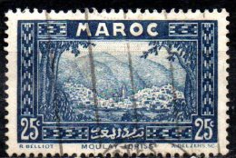 FRENCH MOROCCO 1933 Moulay Idriss -25c. - Blue   FU - Usati