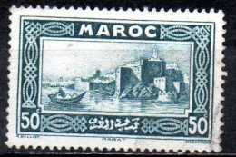 FRENCH MOROCCO 1933 Rabat - 50c. - Green FU - Usati