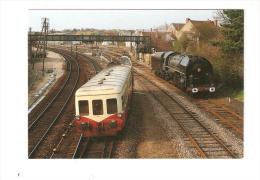 CSM :58 - Nièvre - Cosne Sur Loire - Autorail X 3841 Assurant Train 6073 Pour Nevers Passage Devant  Locomotive 141R-840 - Eisenbahnen