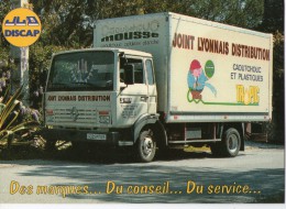 CPM          CAMION AVEC PUB  JOINT LYONNAIS DISTRIBUTION     RUE DE L INDUSTRIE 69   BRON - Camions & Poids Lourds