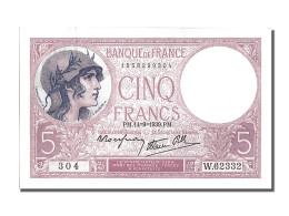 Billet, France, 5 Francs, 5 F 1917-1940 ''Violet'', 1939, 1939-09-14, SPL - 5 F 1917-1940 ''Violet''