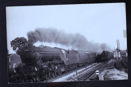 LOCOMOTIVE ANGLAISE CARTE PHOTO  ORIGINALE - Trains