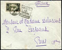 MAROC - N° 113  OBL.  DAGUIN FLAMME DE CASABLANCA LE 27/7/1932, POUR PARIS - TB - Storia Postale
