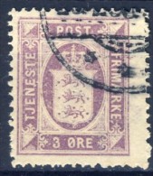 ##C2483. Denmark 1875. Official Stamp. Michel 4YA. Reverse Watermark. Cancelled(o) - Service