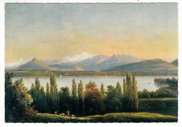 Suisse - CPM - Ecole Genevoise Vers 1830 - Le Lac Et Le Mont Blanc Depuis Pregny - Pregny-Chambésy